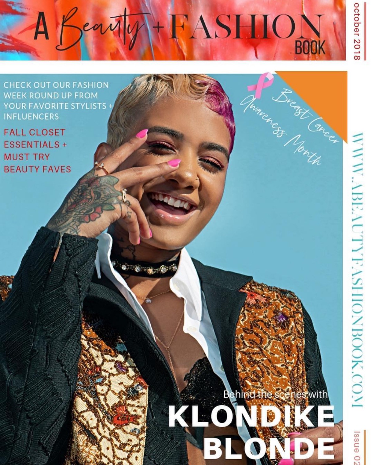 A Beauty + Fashion Book cover featuring Klondike Blonde